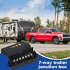 Wodoodporna skrzynka przyłączeniowa przewodów przyczepy 7-stykowa elektryczna skrzynka przyłączeniowa przewodów Szybka identyfikacja Blok kablowy Do ponownego okablowania łodzi Morski RV