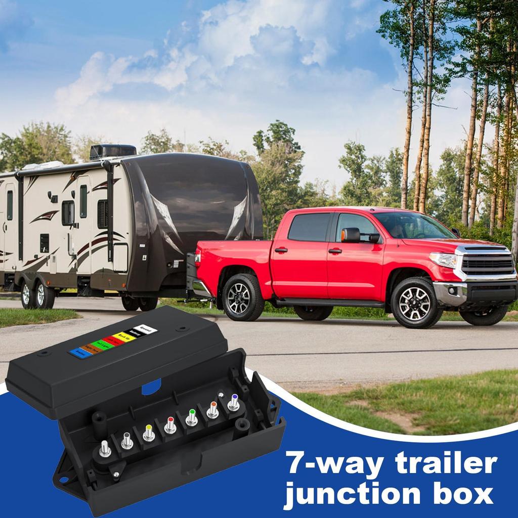 Cutie Cablaj Remorcă Impermeabilă 7 Pini Cutie de Juncțiune Cabluri Electrice Identificare Rapidă Bloc Cablu Pentru Recablare Barcă Marină RV