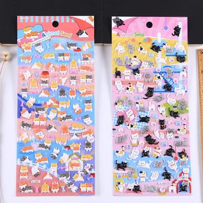 1 pieza Kawaii Lindo Pequeño Espuma 3D Decorativo Animal Papelería Pegatinas Scrapbooking DIY Diario Álbum Pegatina