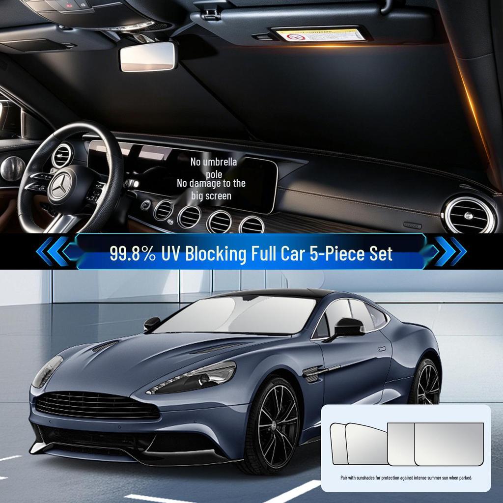 BYD Car Sunshade: Han, Song, Qin, Song Plus DMI, Yuan UP, Dolphin, Seal - Windshield Umbrella for Heat Insulation and Sun Protection.