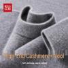 Hodo Men's Cashmere-Blend Thickened Crewneck Knit Sweater