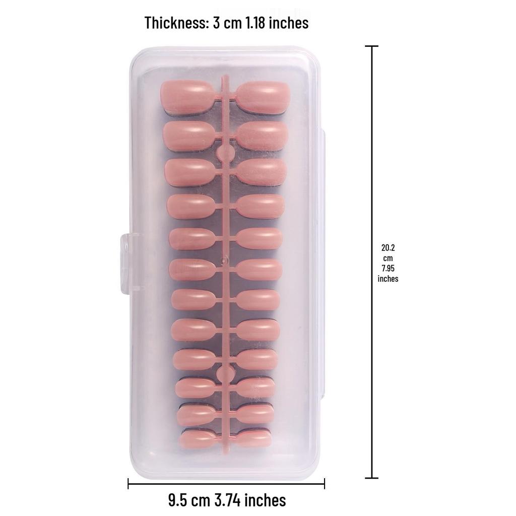 Colored Glitter Nail Art Tips - 240-Piece Set with Various Styles and Multiple Colors, Boxed Fake Fingernail Stickers