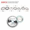 10pc Circular Saw Blade Reducing Rings Conversion Ring Cutting Disc Inner Hole Adapter 16/20/25.4/30mm Woodworking Tools Washer