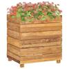 VidaXL Raised Bed 50x40x55 Cm Solid Teak Wood and Steel 47424