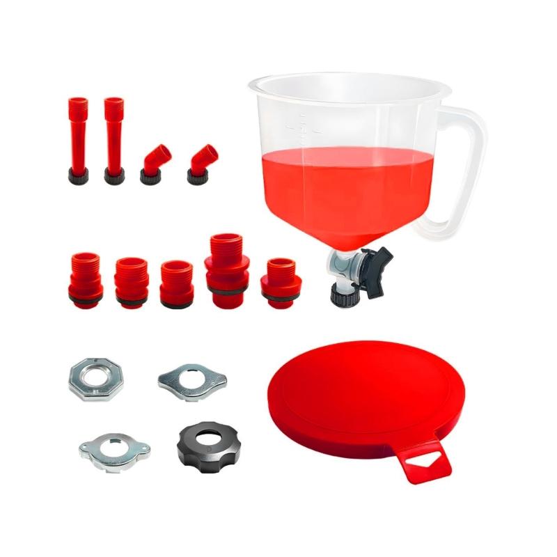 

15Pcs Car Antifreeze Pouring Kit With Control Feature Red Color For Easy Coolant Handling And Engine Maintenance 1