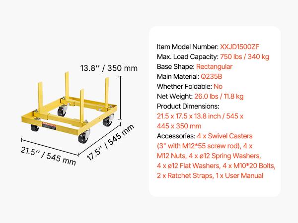 SucceBuy Engine Stand, 750 LBS Engine Motor Stand, Heavy-Duty Steel Motor Holder with 4 Swivel Casters Suitable for Most Engines