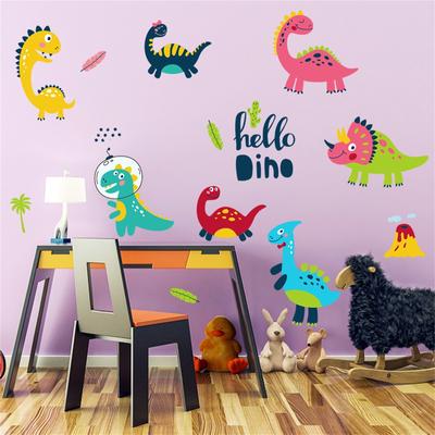 Color PVC Dinosaur Stickers Children's Room Dream Dinosaur Wall Stickers