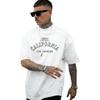 GORGLITTER Herren Rundhals T-Shirt mit Buchstaben-Grafik Kurze Ärmel Lässig Drop Shoulder Oversized Tee