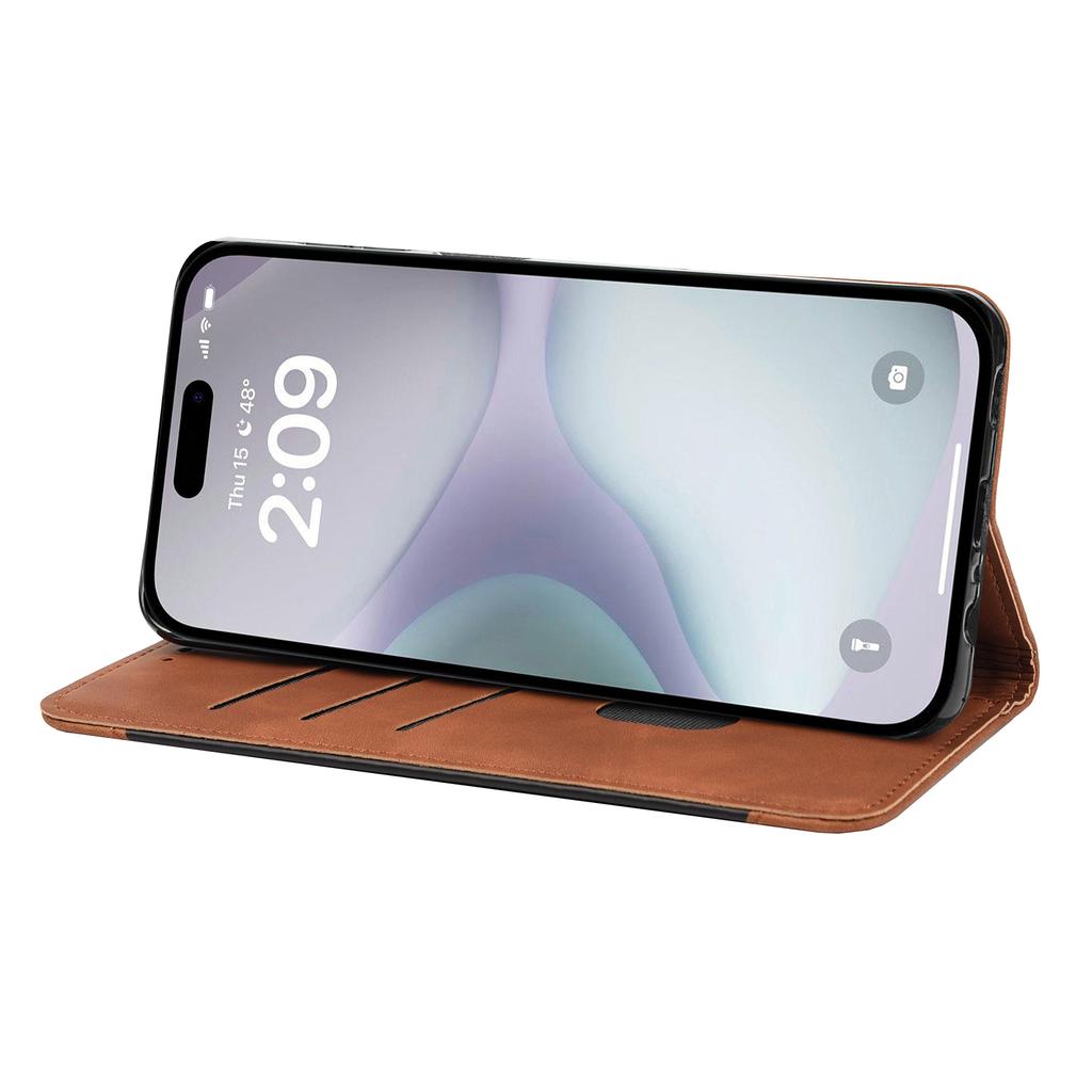 For iPhone 16 Case PU Leather Shockproof Protection Wallet Phone Cover