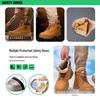 Lightweight Steel Toe Safety Boots: Durable, Anti-Smash, Anti-Puncture Leather High-Tops for Outdoor Labor Protection