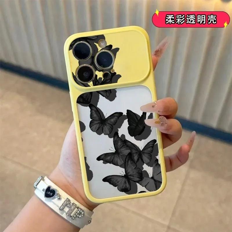Black Butterfly Suitable for iPhone11Promax Mobile Phone Case Apple 11/11 Skin Acrylic 11/11 Fashion