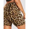 Leopard Print Buttocks Casual Shorts Leopard-Print Sheath Casual Hot Pants Women's