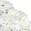 Artificial Silk Flower Row – Dahlia, Rose & Hydrangea – 39.4 Inch Realistic Faux Flowers for Wedding, Party & Home Decor – White