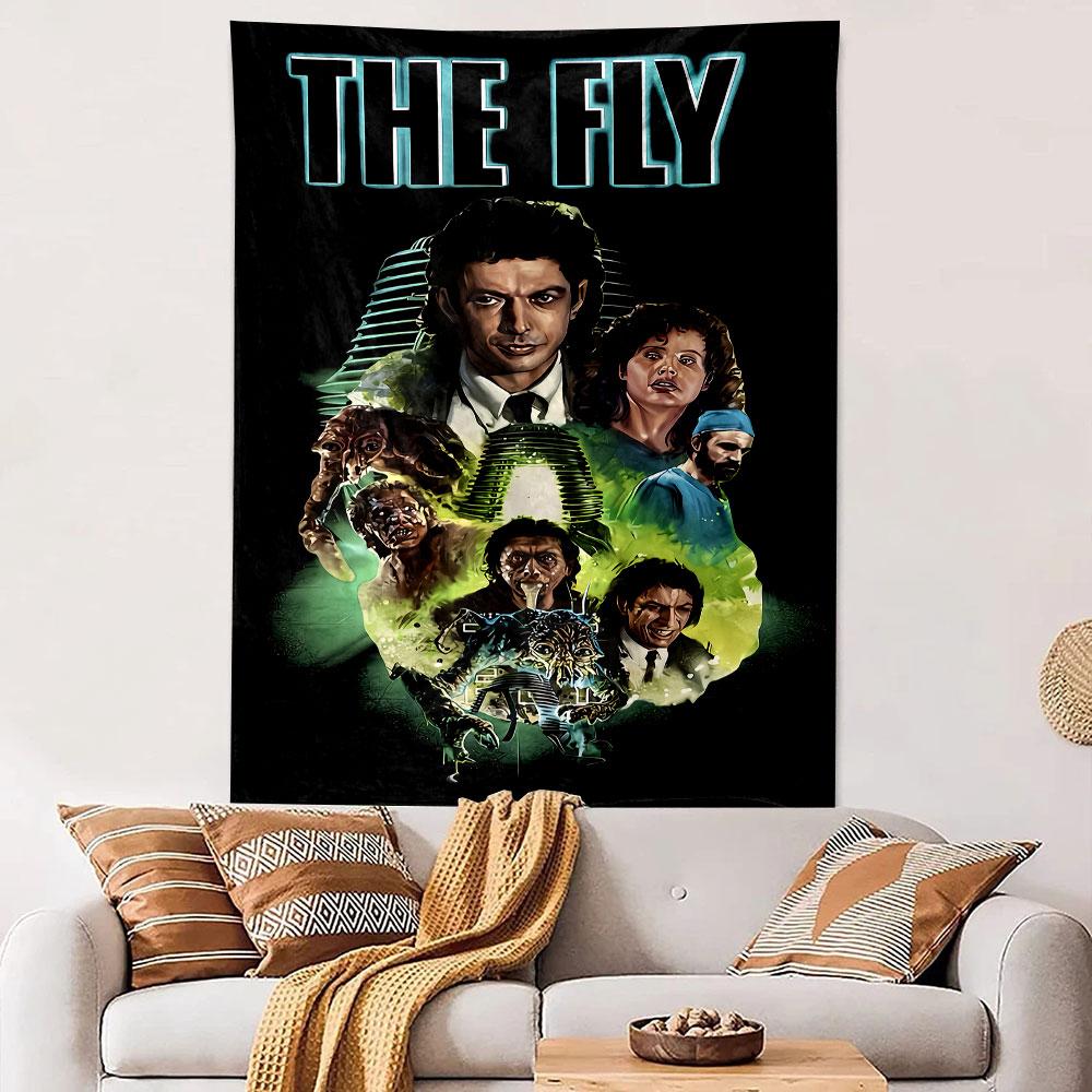 The Fly Tapestry Wall Hanging, Horror Movie Poster, Wall Decor for Bedroom Living Room Dorm