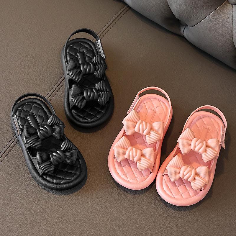 Summer Girls Sandals Non-slip Soft Bottom Student Princess Cool Shoes Open Toe Baby Girls Beach Princess Sandals