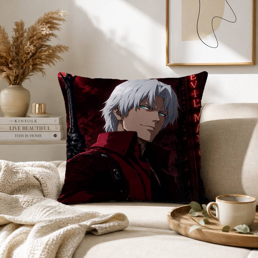D-Dante D-Devil May C-Cry Pillow Case for Sofa Living Room Home office Decor Protective Cover
