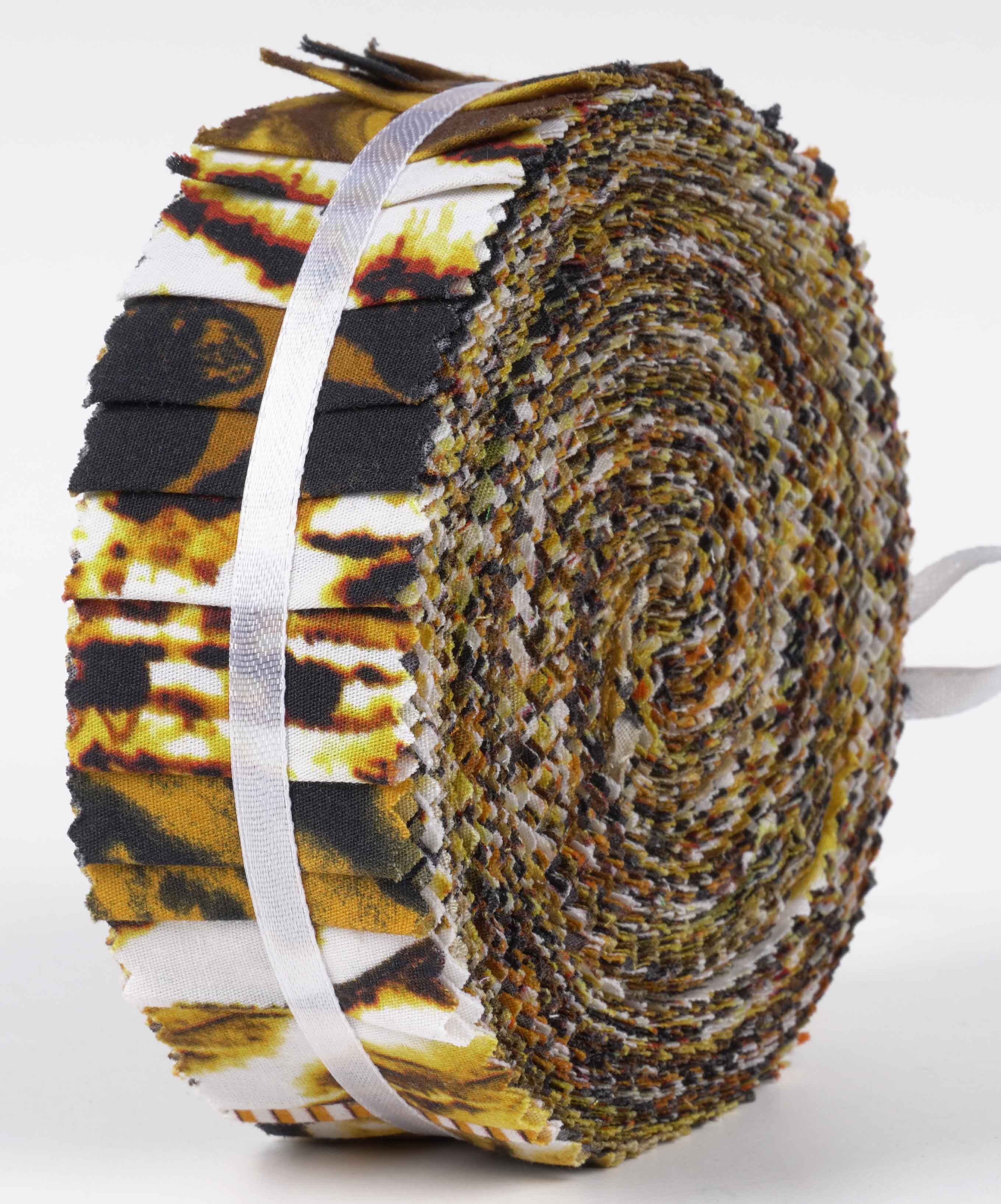 

Soimoi, 40 шт. Тварини, бавовняні нарізані тканини для стьобання, ремісничі смужки 2,5x42 дюйма, рулон желе - 1.5x42inches жовтий