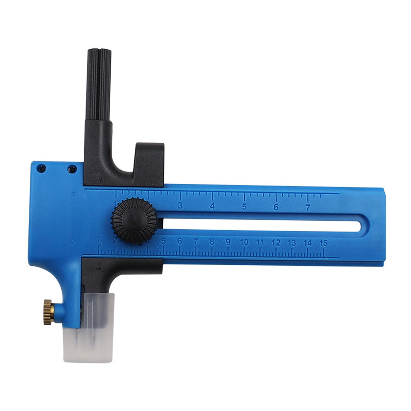 

Компас, круговой резак, регулируемый круговой резак для бумаги, тканевый круговой резак для DIY, скрапбукинга, поделки из бумаги, изготовление карт синий