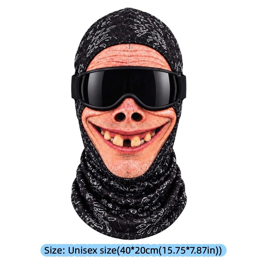 Funny Motorcycle Riding Mask Unisex Size Neck Hood Helmet Liner Funny Prank Mask Halloween