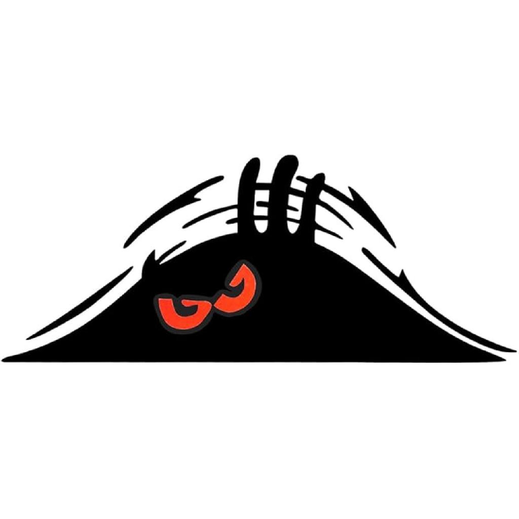 4 Pack Peeking Monster Funny Car Sticker Scary Eyes Monster Vinyl Decal Self-Adhesive Car Sticker Vehicle Decoration Accessories 7.48'' x 2.75'',