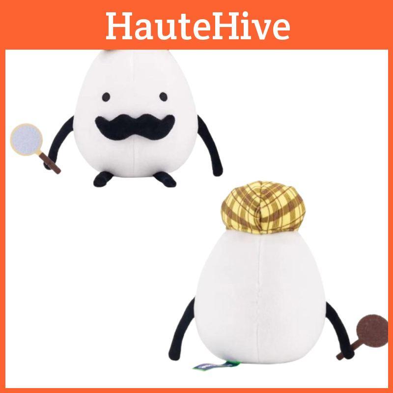 Adorable Detective Egg Plush Toy Cute Cartoon Anime Stuffed Animal For Apartment Dorm