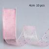 10Pcs Hotfix Crystal Organza Ribbon Trim 2.5Cm/4.0Cm 10 Yards For Handmade Bows Hair Clips Garments And Gift Boxes