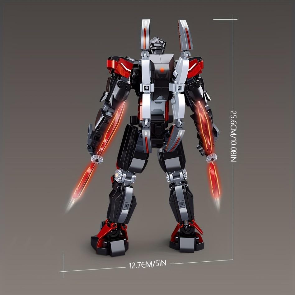 585ks Černá Červená Mecha Sestavitelný Stavebnicový Model Robot Dětské Vzdělávací Hračky Na Vánoční Dárky