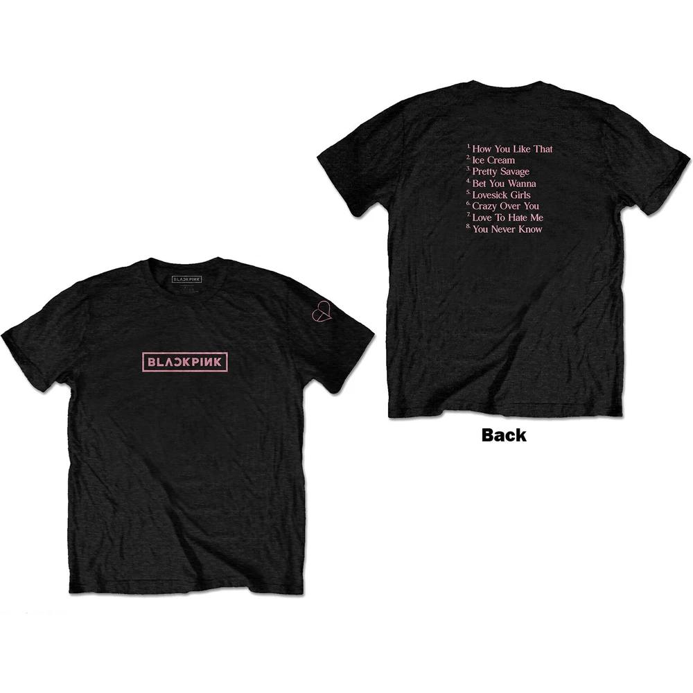 Blackpink Unisex Tshirt The Album Track List (Back Print) S