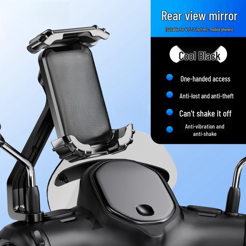 Electric Motorcycle Phone Holder: Anti-shake, Perfect for Navigation and Ride-hailing.