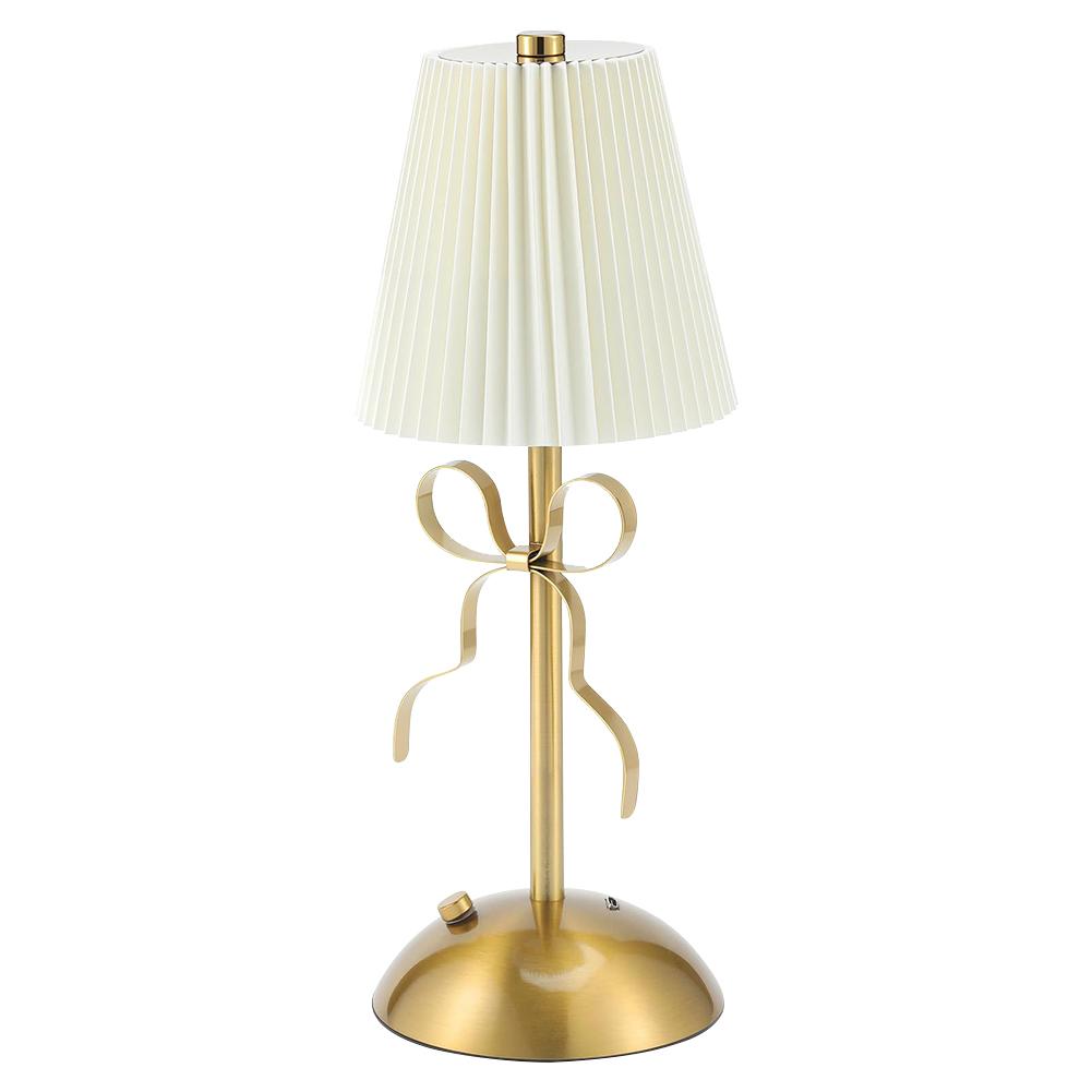 Pleated Shade Creative Lamps with Base 3 Colors Dimmable Pleated Shade Atmosphere Light Fabric Shade Desk Lamp for Living Areas