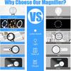 Magnifying Glass 18 LED Lights 30X Double Glass 3 Modes High Power Lens Handheld Illuminated Magnifier Reading  Tool