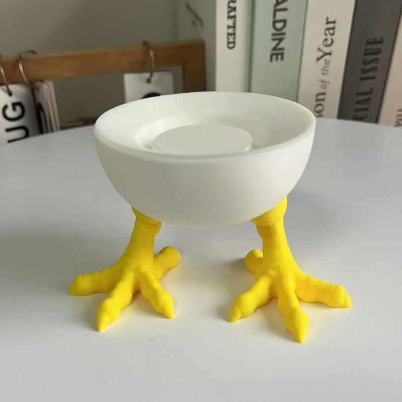 Chicken Claw Porcelains Holder 3D Printed White Chick Feet Figurine Statue Sculpture Office Bookshelf Desktop Decoration White