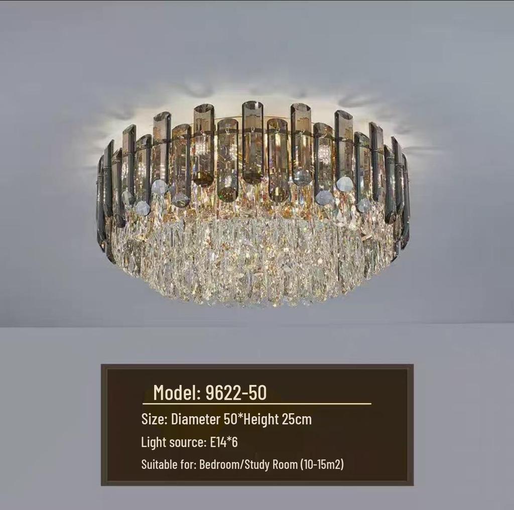 Elegant Post-Modern Crystal Chandelier for Living and Dining Rooms