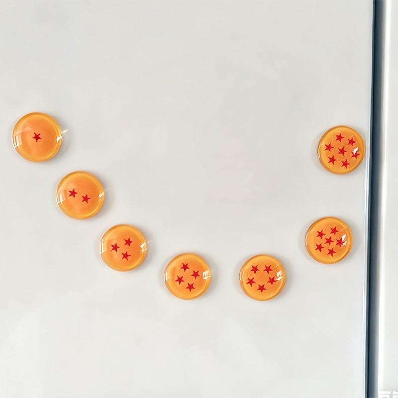 Magneti per Frigorifero Dragon Ball 1-7 Stelle Anime Cartone Animato Creatività Magneti Rotondi Lavagna Bianca Ufficio Messaggio Arredamento Casa Cucina Regalo