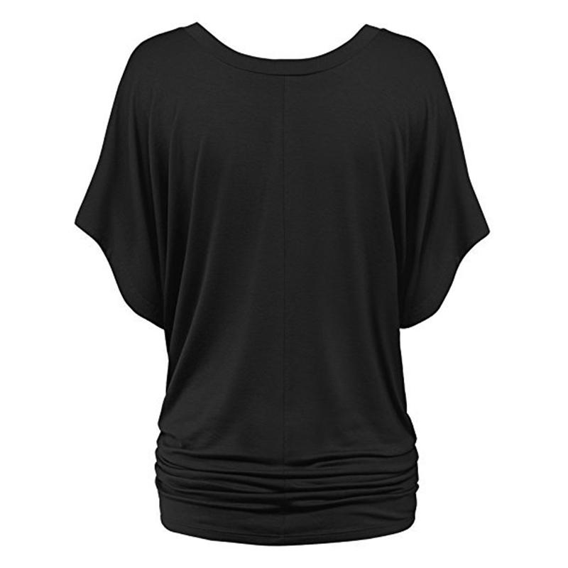 Klasická ležérní netopýří halenka plus size s výstřihem do V a krátkým rukávem, růžovo-šedá, základní jednobarevné volné tričko, pulovrové topy, dámské letní tričko