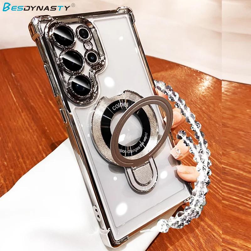 Magnetic Magsafe Holder Bracelet Case for Samsung Galaxy A56 A36 A26 A17 A07 A25 A16 A15 A14 A55 A35 A82 A52S Shockproof Cover