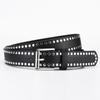 Punk Style Rivet Decorative Pin Buckle Pu Leather Belt, High-End Women'S Jeans Belt