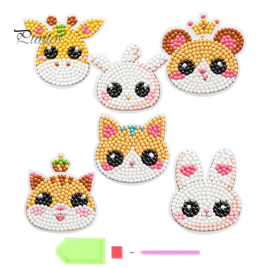 

DIY Принцеса Алмазний живопис Наклейка Освітня зняття стресу Чіткий візерунок Батьки-дитина Алмазне мистецтво Мозаїчні наклейки коричневий