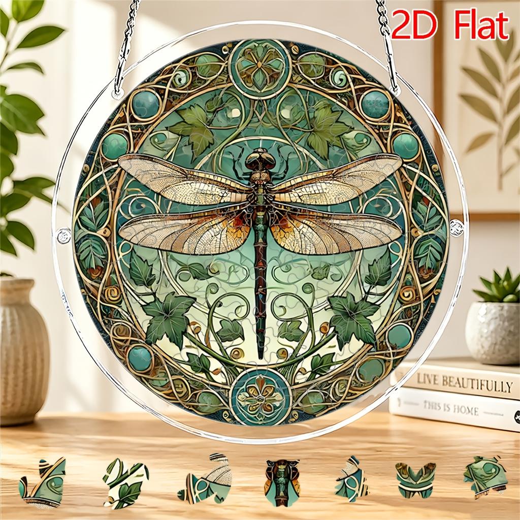 2D Flat Acrylic Sun Catcher, Dragonfly-Themed Sun Catcher, Home And Garden Decor, Suitable Gift for Christmas, Thanksgiving, Anniversary, Birthday, Ha