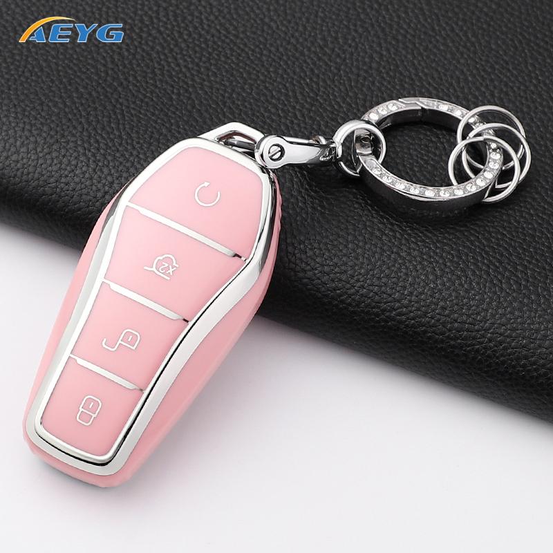 Fashion Soft Tpu Car Key Case Cover Shell For For Byd Song Plus Atto 3 Han Ev Tang Dm Qin Seal Dolphin Holder Fob Accessories