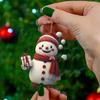 7pcs/set Cartoon Santa Claus Hanging Pendant Snowman Car Haning Pendants  Christmas Day