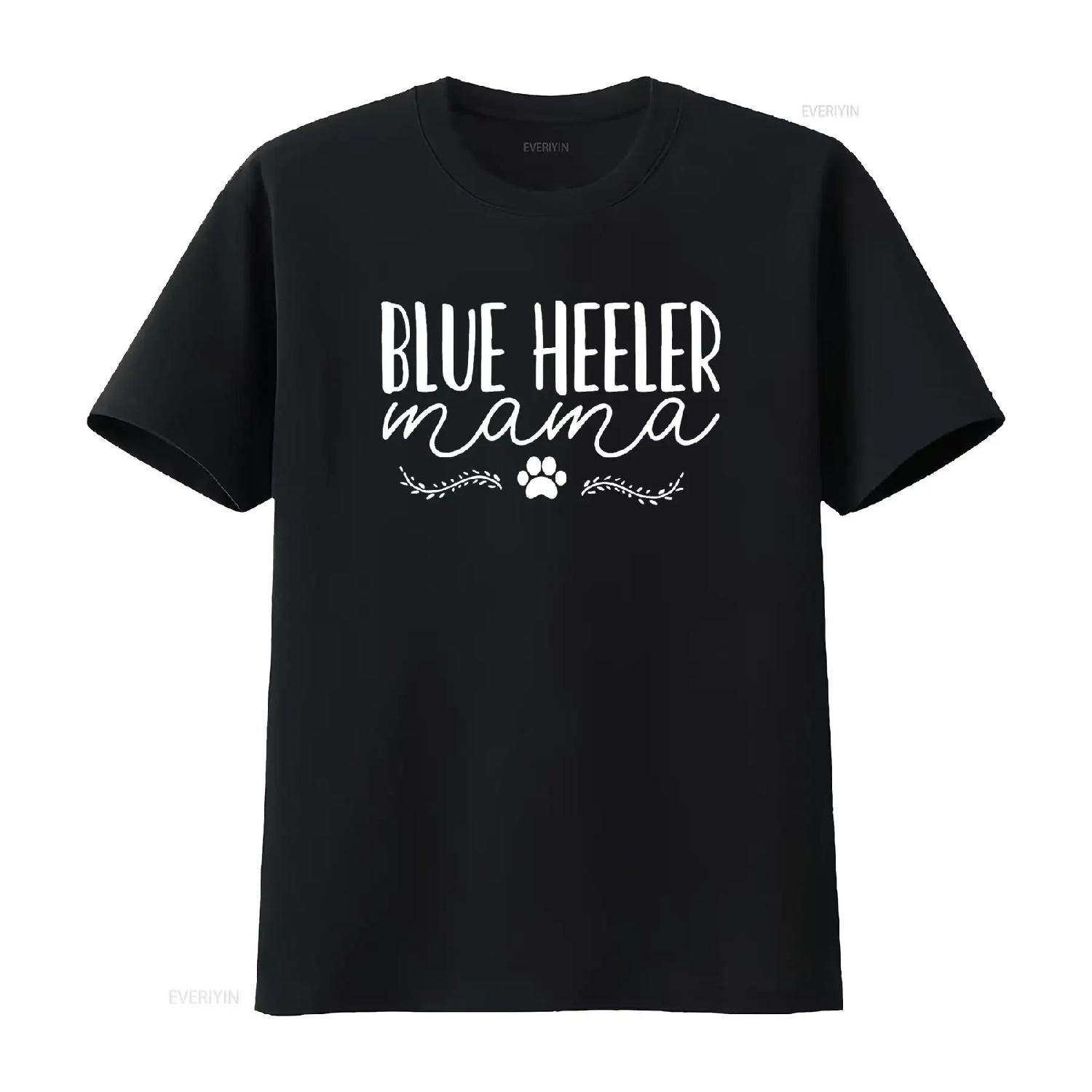 

Blue Heeler Mom T Shirt vintage Washed Top For Everyday Wear graphic Unisex homme Stylish Comfortable Versatile XXXXXL чорний