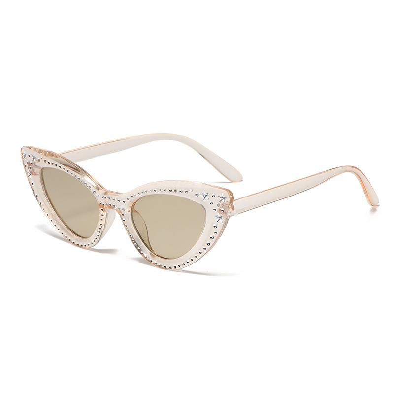 New Cat Eye Diamond Sunglasses Pentagram High-end Fashion Sunglasses Women's Trendy Glasses