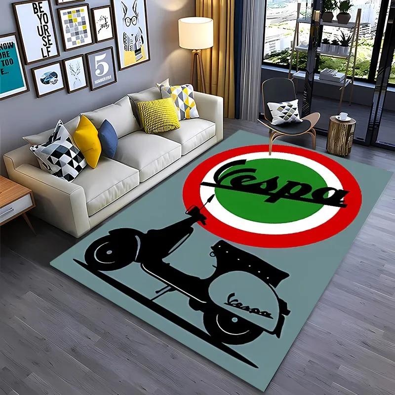 

V-Vespa Moto Modern Fashion Carpet for Living Room Bedroom Sofa Area Rugs Kitchen Door Un-slip Floor Mats Alfombra Birthday Gift 60*90cm