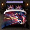 Set Biancheria da Letto Personalizzato con Nome Lionel Messi 1 Copripiumino+2 Federe Logo Calcio Regalo Personalizzato per Occasioni Speciali Decorazione Camera da Letto