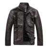 Plus Size Men's PU Leather Jacket Stand-Up Jacket Leather Jacket Tide