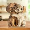 Wooden Cats/Dog Figurines 2D Flat Dog/Cats Statues Collectibles Gift Modern Home Decors Animal Sculptures Home Decors