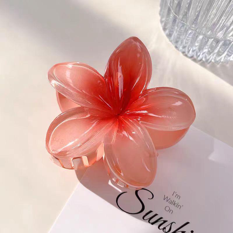 Summer 2024 Women s Large Shark Claw Hair Clip: Egg Flower Design