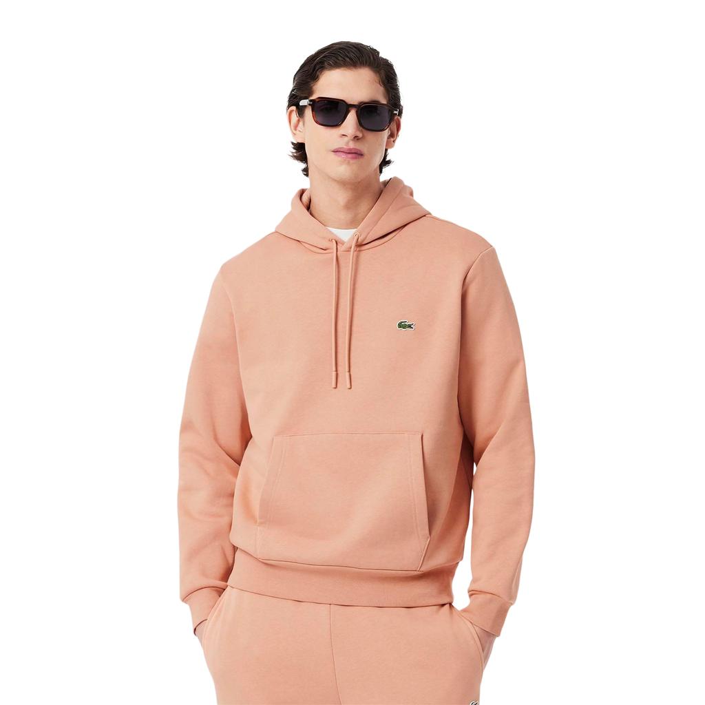 Lacoste Felpa con cappuccio in pile di cotone biologico da uomo
