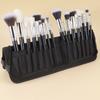 25-Piece Professional Makeup Brush Set With Travel Case Wooden Handle Synthetic Bristles 28cm Total Length